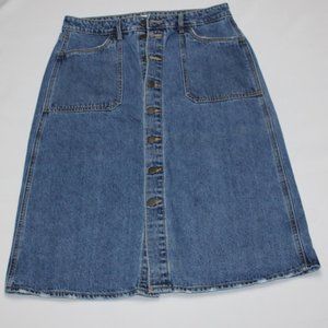 Womens OLD NAVY BUTTON DOWN DENIM SKIRT (SIZE 10)